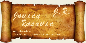 Jovica Rašović vizit kartica